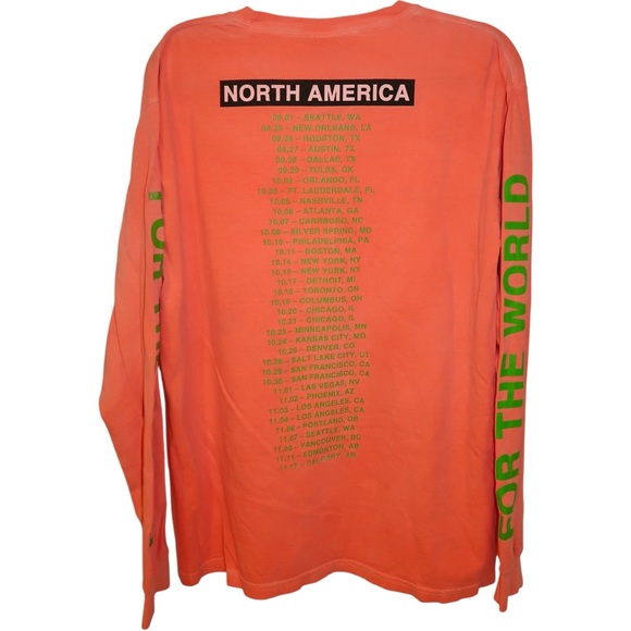 LANY Comfort Colors Fluorescent Orange Concert Tour Long Sleeve T-shirt - Picture 2 of 8